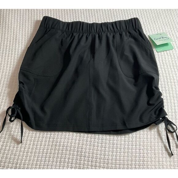 CORAL BAY WOMENS PETITE SMALL Black SKORT - Picture 1 of 6